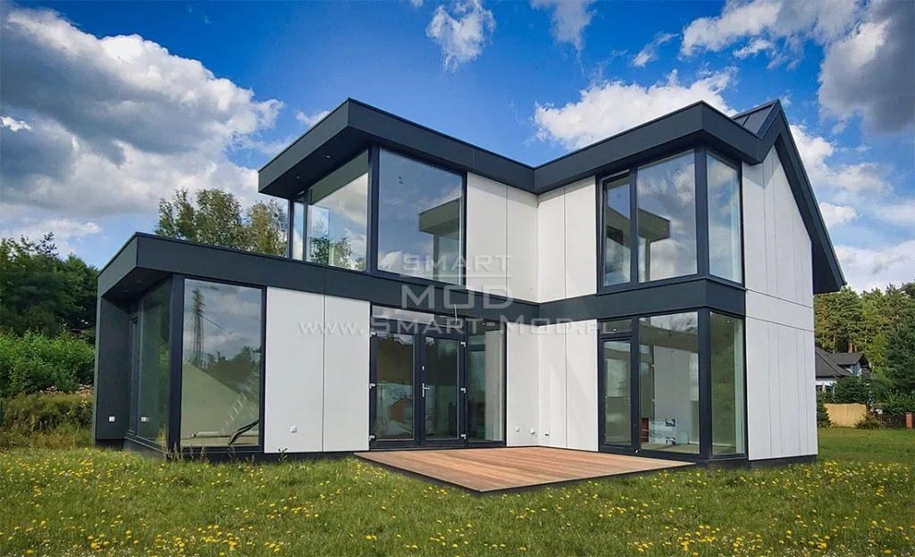 nowoczesny dom modulowy caloroczny pietrowy a domy prefabrykowane