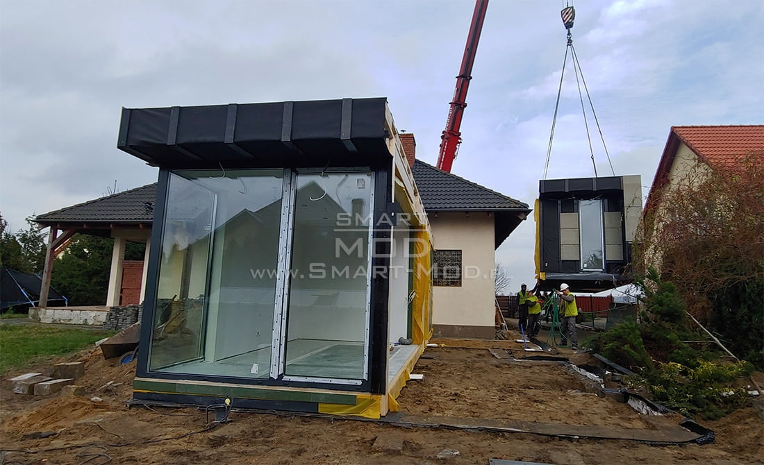 montaż domu całorocznego modułowego